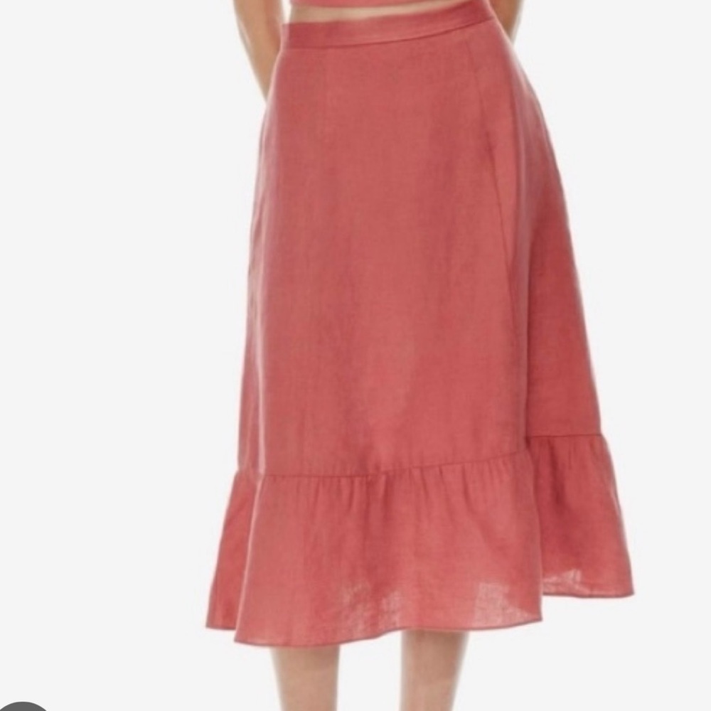Wilfred chariot linen midi skirt